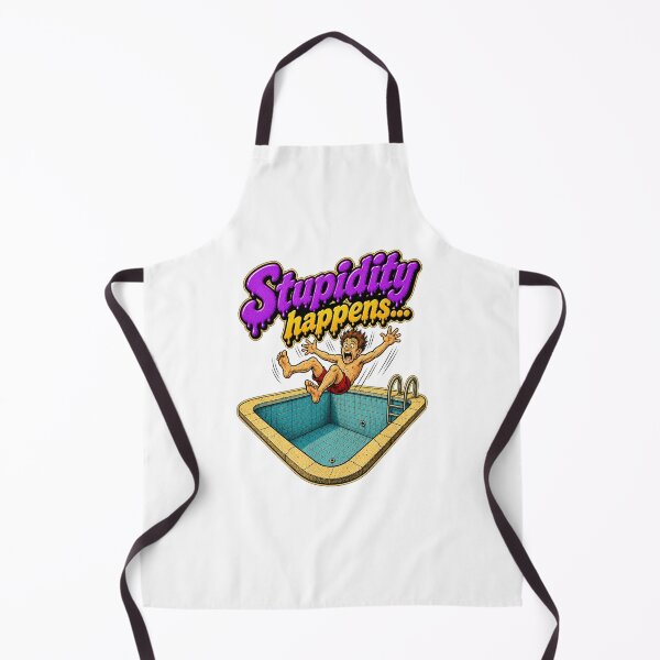 Item preview, Stupidity Happens Empty Pool Jump Funny Cartoon designed and sold by Odd Alien Lab.