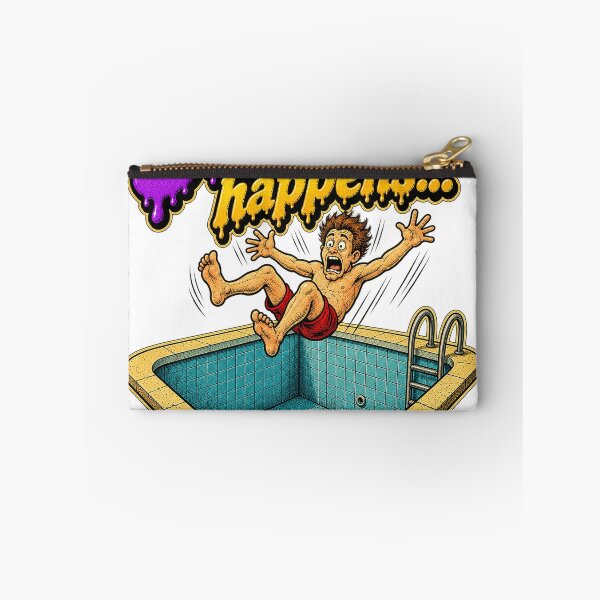 Item preview, Stupidity Happens Empty Pool Jump Funny Cartoon designed and sold by Odd Alien Lab.