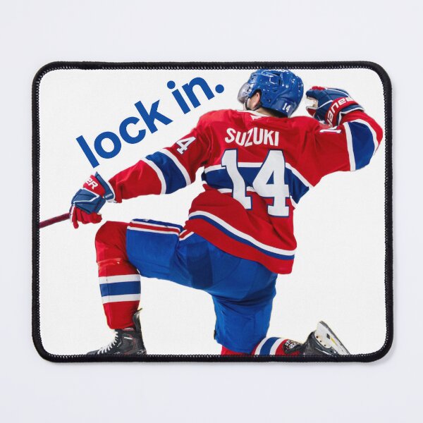 Item preview, Nick Suzuki 'lock in' celly | Montreal Canadiens Captain designed and sold by Ferne Reacts.
