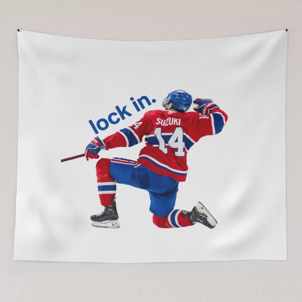 Item preview, Nick Suzuki 'lock in' celly | Montreal Canadiens Captain designed and sold by Ferne Reacts.