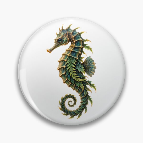 Item preview, Botanical Fern Seahorse Ocean Art designed and sold by ROVVI.