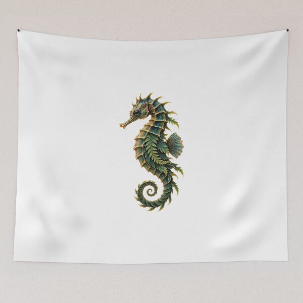 Item preview, Botanical Fern Seahorse Ocean Art designed and sold by GraffiCity.