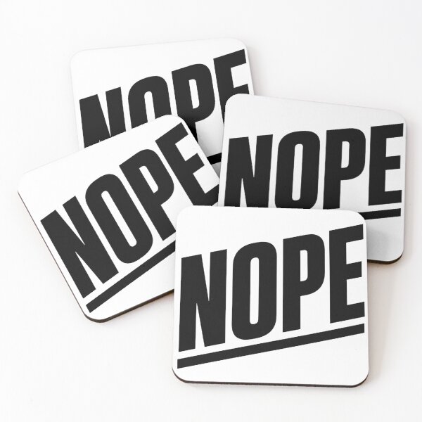 Item preview, Nope Bold Diagonal Underlined Black Text T-Shirt designed and sold by GiftLore Studio.