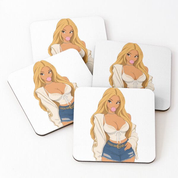 Item preview, Blonde Bubblegum Pin-Up – Retro Cartoon Girl designed and sold by  Hollow Moon Studios..