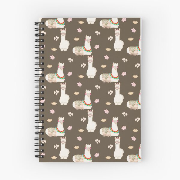 Item preview, Cute Watercolor Floral Llamas and Succulents Dark Brown Pattern designed and sold by svitlaarty.