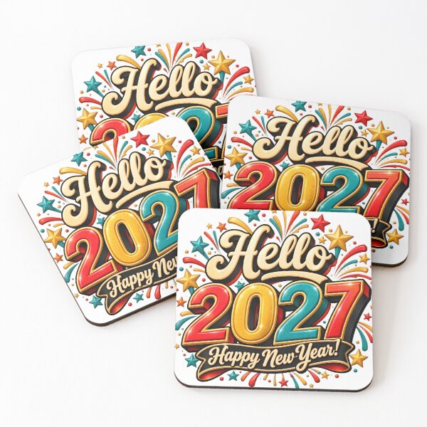 Item preview, Retro Hello 2027 Happy New Year designed and sold by TinyWeird.