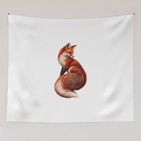 Item preview, Fingerprint Fox Spiral Tail Art designed and sold by GraffiCity.