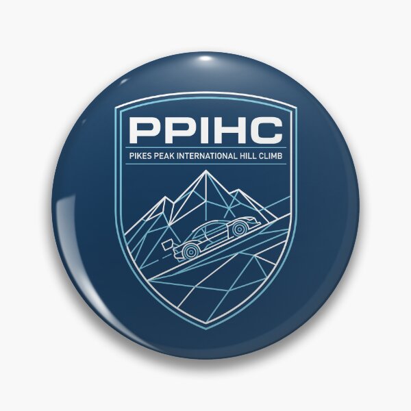 Item preview, PPIHC Pikes Peak International Hill Climb Geometric Line Art Crest designed and sold by KiwiRider.