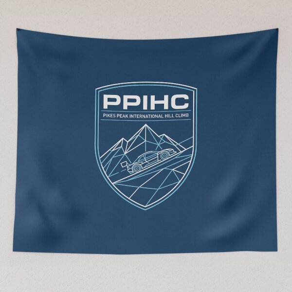 Item preview, PPIHC Pikes Peak International Hill Climb Geometric Line Art Crest designed and sold by KiwiRider.