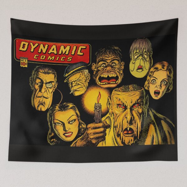 Item preview, Vintage Horror Comic Wall Art, Dynamic Comics Monster Cover, Retro Pulp Horror Print designed and sold by RickE.
