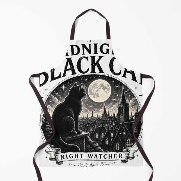Item preview, Midnight Black Cat Night Watcher Line Art + Dotwork designed and sold by LiviuGligoros.