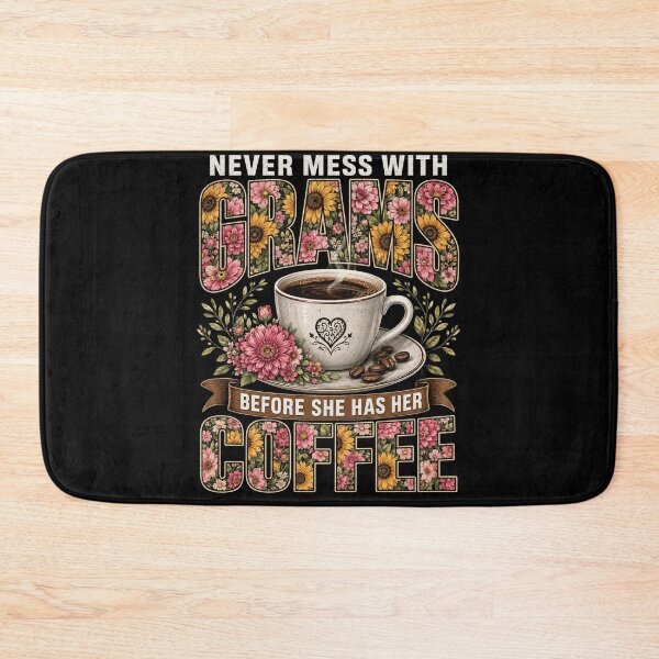 Item preview, coffee lover floral quote with vintage cup and blooms designed and sold by anapldv.