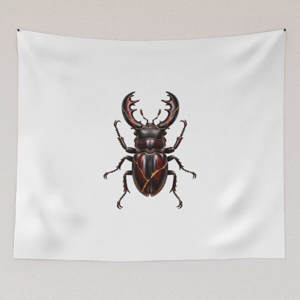 Item preview, Kintsugi Stag Beetle Golden Scar Art designed and sold by GraffiCity.