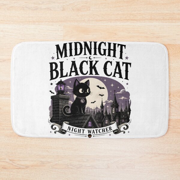 Item preview, Midnight Black Cat Night Watcher Cute Dark Kawaii designed and sold by LiviuGligoros.