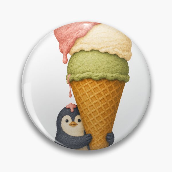 Item preview, Cute Penguin Hugging Giant Ice Cream Cone designed and sold by SayMaria.