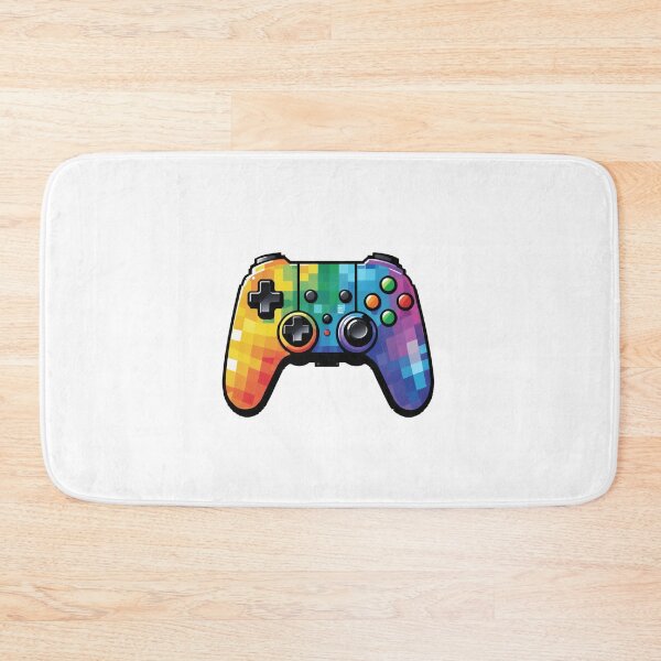 Item preview, Retro Pixel Art Game Controller Holographic Rainbow Style – Gamer gift idea designed and sold by michallechowicz.