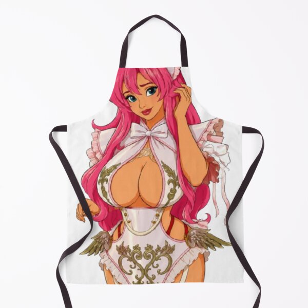 Item preview, Pink Haired Maid Pin-Up – Retro Cartoon Girl designed and sold by  Hollow Moon Studios..