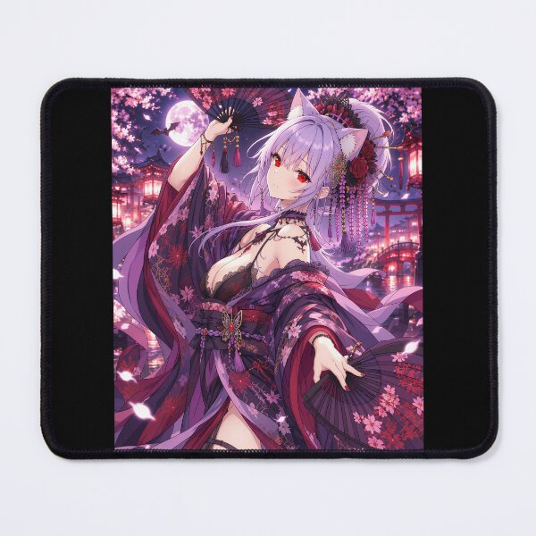 Item preview, Gothic Anime Cat Girl - Vampire Kimono and Full Moon designed and sold by Revyra Design .