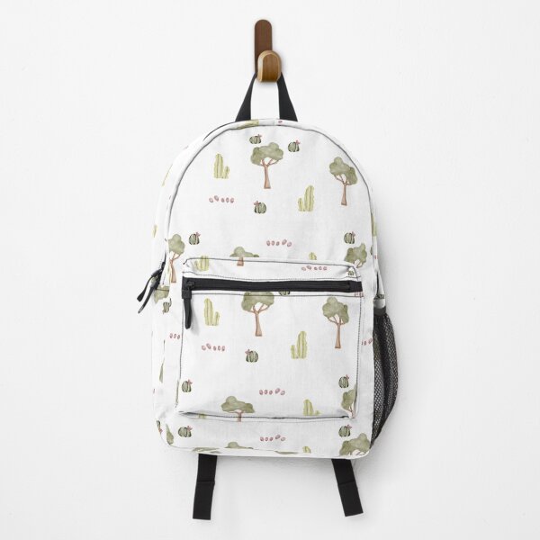 Item preview, Minimalist Watercolor Desert Cactus and Trees White Pattern designed and sold by svitlaarty.