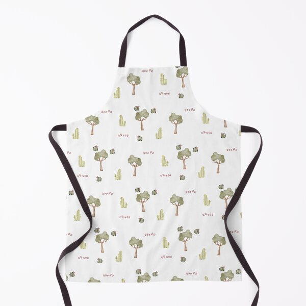 Item preview, Minimalist Watercolor Desert Cactus and Trees White Pattern designed and sold by svitlaarty.
