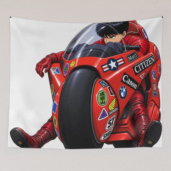 Item preview, Neo Tokyo Red Rider – Futuristic Motorcycle Anime Art designed and sold by Aron-Sexton.