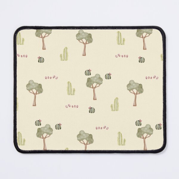 Item preview, Minimalist Watercolor Desert Cactus and Trees Cream Pattern designed and sold by svitlaarty.