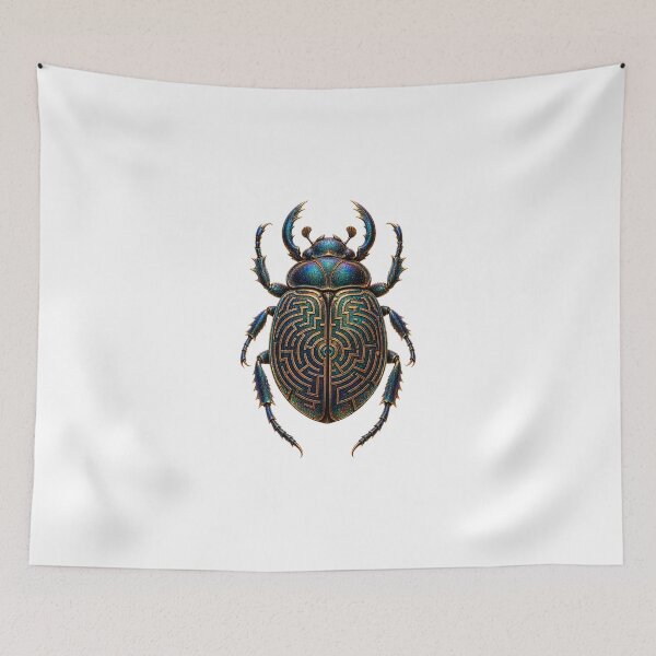 Item preview, Maze Scarab Beetle Labyrinth Art designed and sold by GraffiCity.