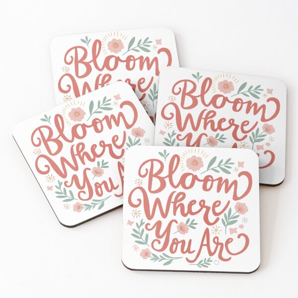 Item preview, Bloom Where You Are Floral Quote Design designed and sold by DinaArtStudio.