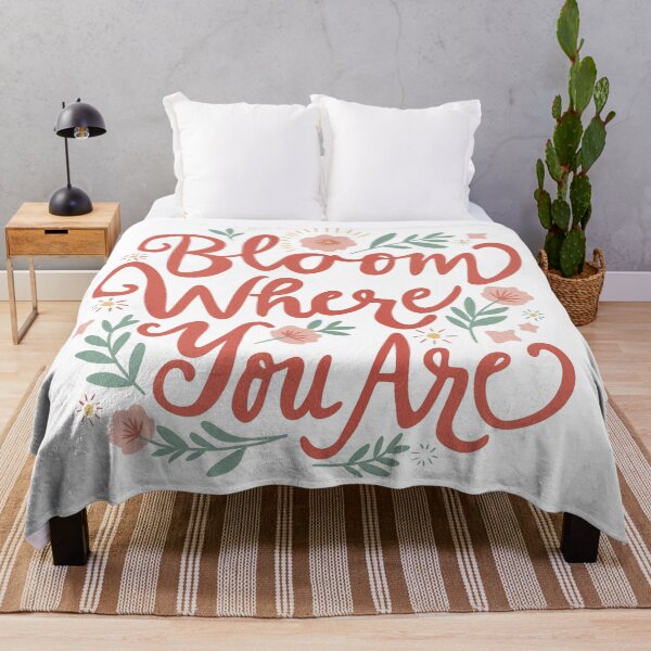 Item preview, Bloom Where You Are Floral Quote Design designed and sold by DinaArtStudio.
