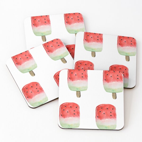 Item preview, Watercolor Watermelon Popsicle Summer Dessert Ice Lolly  designed and sold by Designs by Sara Felton.