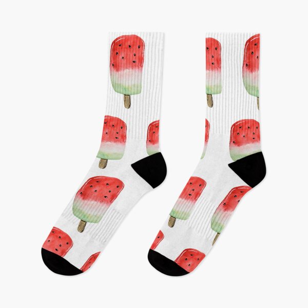 Item preview, Watercolor Watermelon Popsicle Summer Dessert Ice Lolly  designed and sold by Designs by Sara Felton.