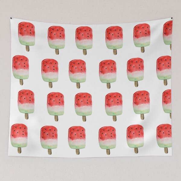 Item preview, Watercolor Watermelon Popsicle Summer Dessert Ice Lolly  designed and sold by Designs by Sara Felton.