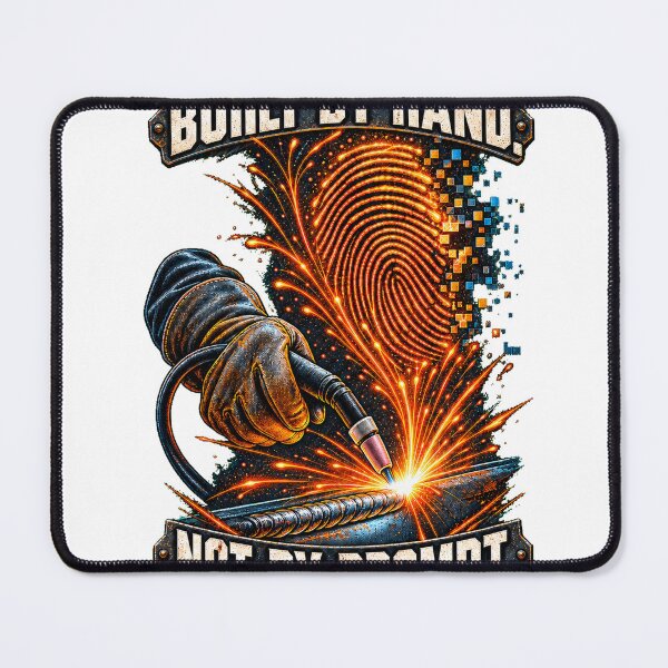 Item preview, Built by Hand, Not by Prompt – Welder Fingerprint Design designed and sold by aether.arts.