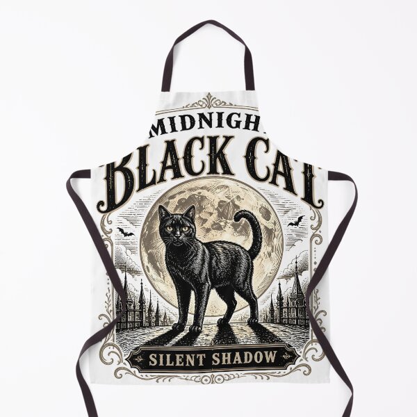 Item preview, Midnight Black Cat Silent Shadow Vintage Engraving designed and sold by RoyesButler.
