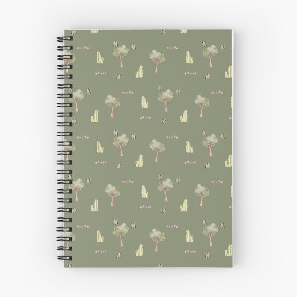 Item preview, Minimalist Watercolor Desert Cactus and Trees Olive Green Pattern designed and sold by svitlaarty.