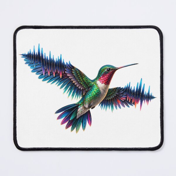 Item preview, Soundwave Hummingbird Colorful Bird Art designed and sold by GraffiCity.