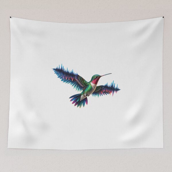Item preview, Soundwave Hummingbird Colorful Bird Art designed and sold by GraffiCity.