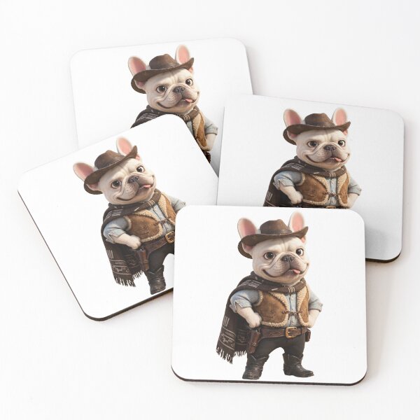 Item preview, French bulldog Spaghetti Westerns designed and sold by SmARTNiki.