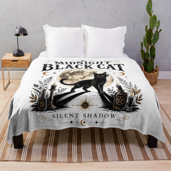 Item preview, Midnight Black Cat Silent Shadow Witchy Occult designed and sold by LiviuGligoros.
