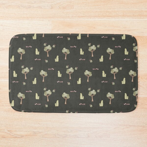 Item preview, Minimalist Watercolor Desert Cactus and Trees Dark Green Pattern designed and sold by svitlaarty.