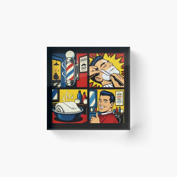 Item preview, Pop Art Barber Shop Classic Shave Comic designed and sold by Barber MD Culture.