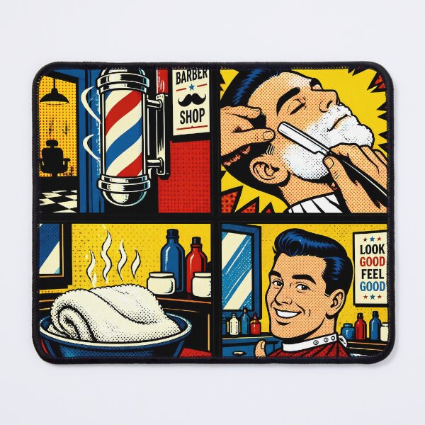 Item preview, Pop Art Barber Shop Classic Shave Comic designed and sold by Barber MD Culture.