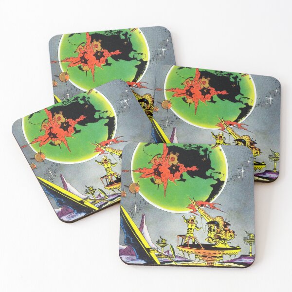 Item preview, Vintage Sci Fi Wall Art, Space Battle on Alien Planet, Retro Comic Book Print designed and sold by RickE.