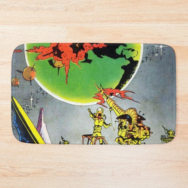 Item preview, Vintage Sci Fi Wall Art, Space Battle on Alien Planet, Retro Comic Book Print designed and sold by RickE.