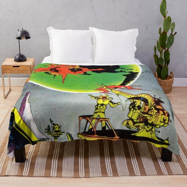 Item preview, Vintage Sci Fi Wall Art, Space Battle on Alien Planet, Retro Comic Book Print designed and sold by RickE.