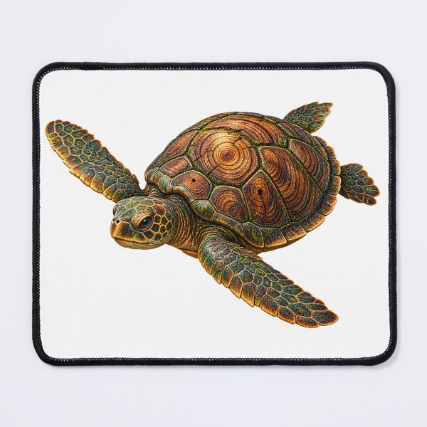 Item preview, Tree Ring Sea Turtle Nature Art designed and sold by GraffiCity.