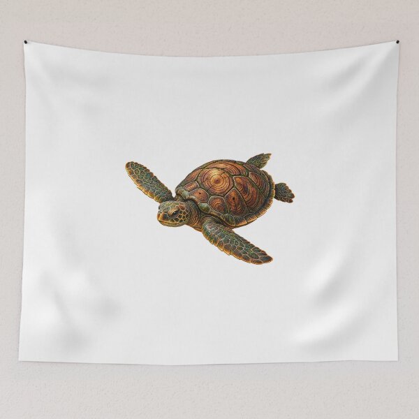 Item preview, Tree Ring Sea Turtle Nature Art designed and sold by GraffiCity.