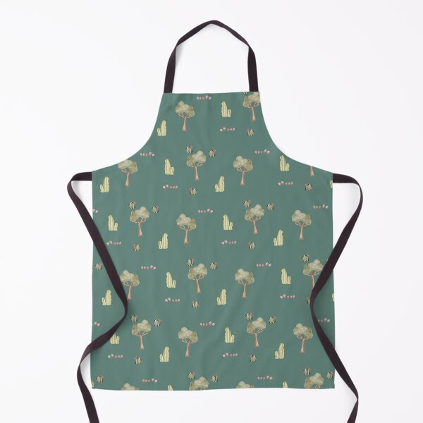 Item preview, Minimalist Watercolor Desert Cactus and Trees Teal Green Pattern designed and sold by svitlaarty.