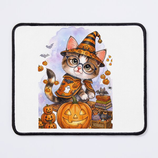 Item preview, Copy of Cute Watercolor Wizard Cat - Magical Kawaii Kitten designed and sold by SuperMama1973.