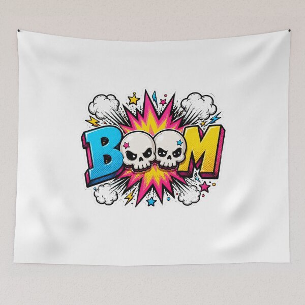 Item preview, Skull BOOM Pop Art Sticker designed and sold by Pigmentra.